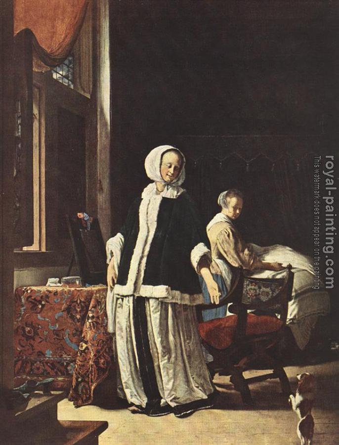 Frans Van Mieris The Elder : Young Woman in the Morning